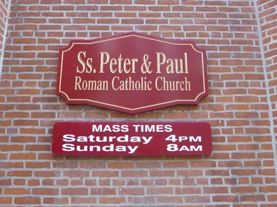 Church sign.