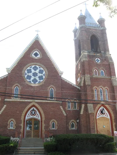 Front of the church.