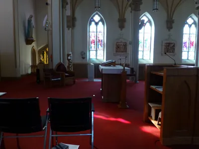 Sanctuary seen from left.
