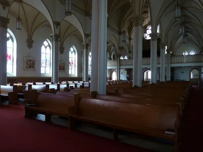 Church seen from front left corner.