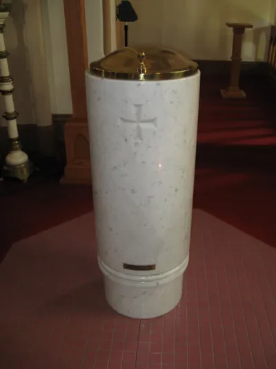 Baptismal font.