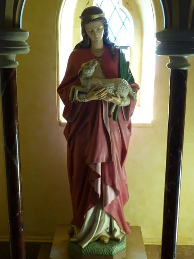 St. Agnes statue.