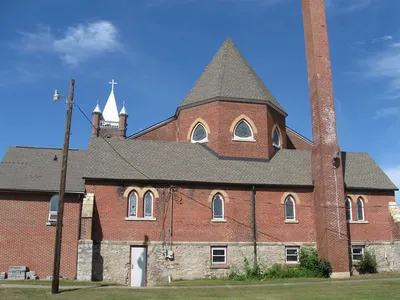 Back of the church.