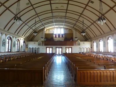 Back of the church.