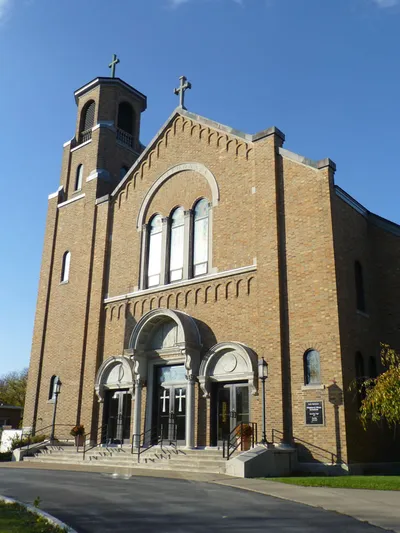 Front of the church.
