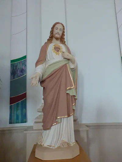 Sacred heart statue.