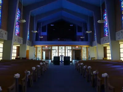 Back of the church.