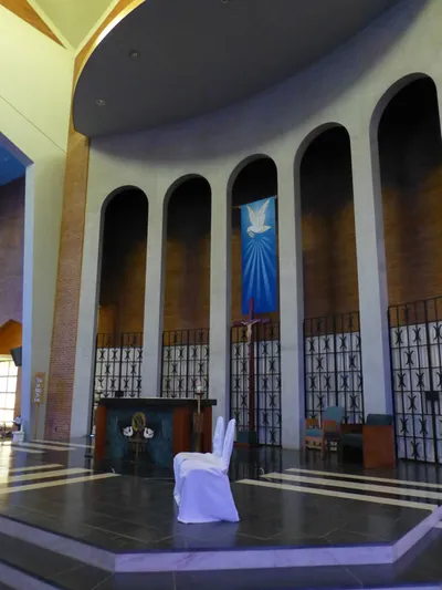Sanctuary seen from right angle.