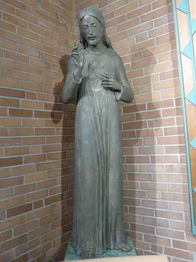 Sacred Heart statue.