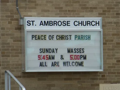 Church sign.