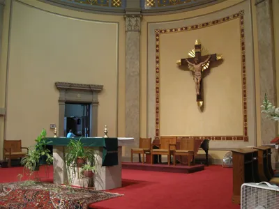 Sanctuary seen from right.