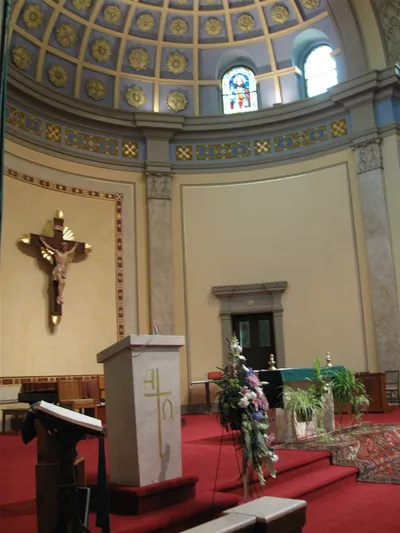 Sanctuary seen from left.