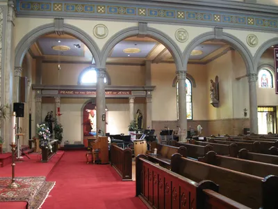 Front right side of church.