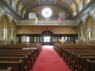 Church seen from the sanctuary.