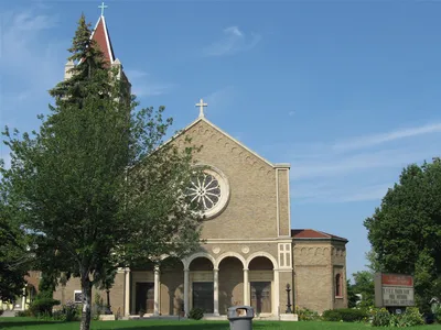 Front of the church.