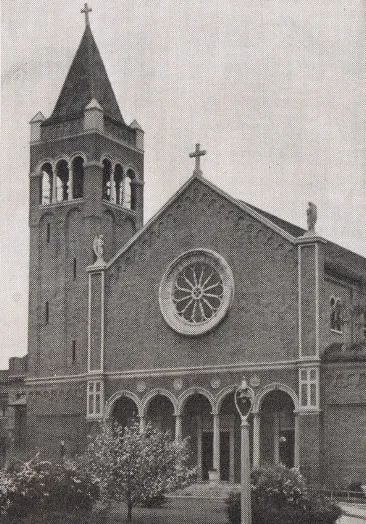 Exterior of church, 1939. Source: Catholic Courier Golden Jubilee Edition: 1889-1939