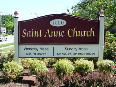 Church sign.