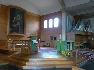 Sanctuary seen from angle.