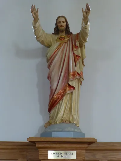 Sacred heart statue.