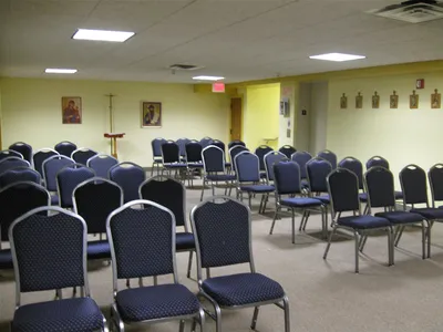 Chapel seating.