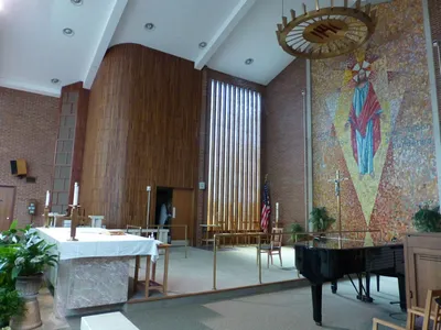 Sanctuary seen from right side.