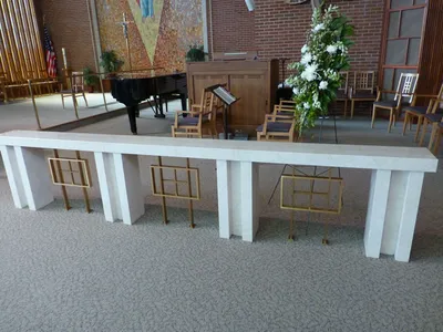 Altar rail.