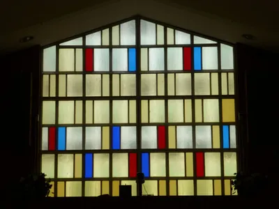 Stained glass.