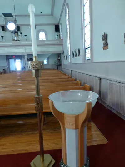 Baptismal font.