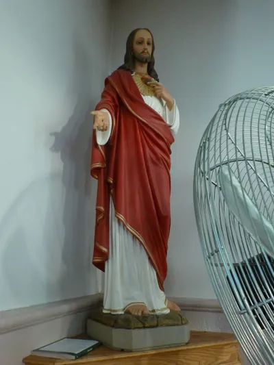 Sacred Heart statue.
