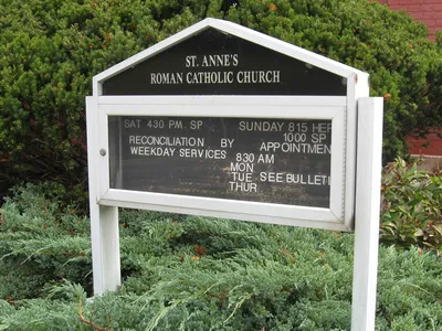 Church sign.