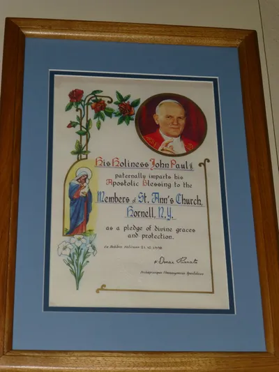 Apostolic blessing.