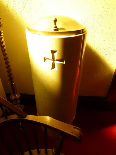 Baptismal font.