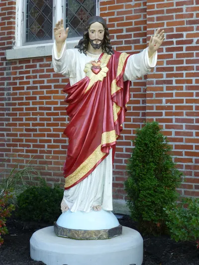 Sacred heart statue.