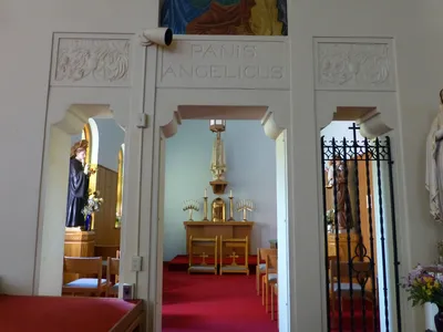 Adoration chapel on the left side of the church.