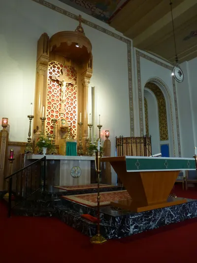 Sanctuary seen from left.