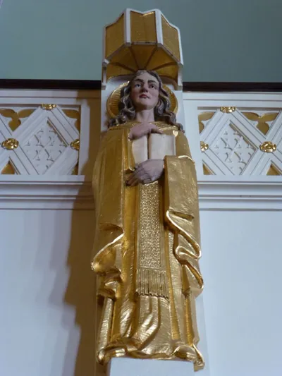 Evangelist statue.