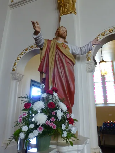 Sacred heart statue.