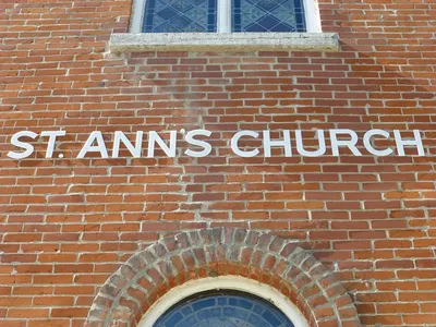Sign on church.
