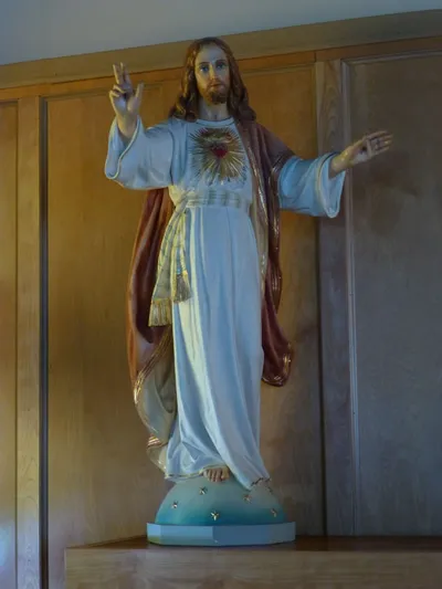 Sacred Heart statue.