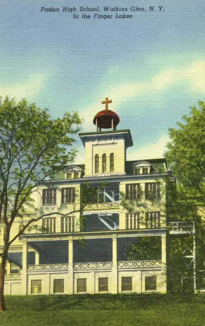 Postcard of main building.