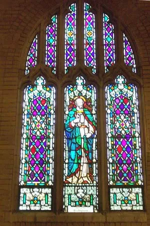 One of the stained glass windows. Source: Rochester Pluralism Project (defunct)