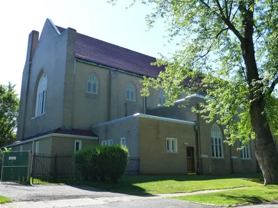 Back of the church.