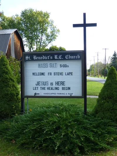Church sign.