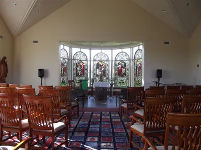 Front seen from prayer garden.