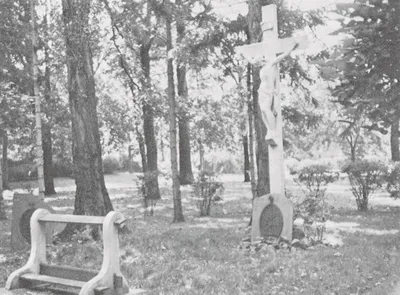 Outdoor stations of the cross. Source: St. Bernard's Seminary: 1893-1968