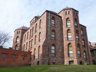 Back of one of the buildings.