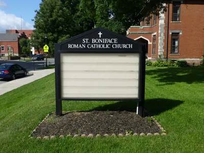 Church sign.