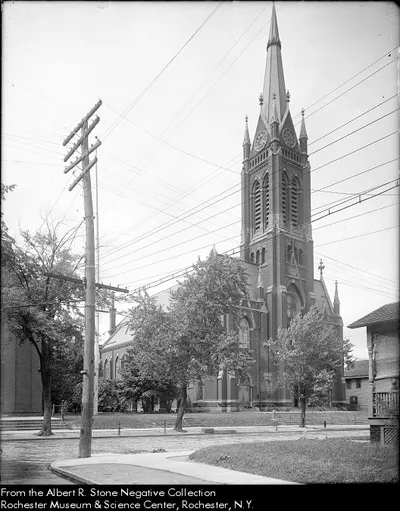 Another photograph of the church, early 1900s. Source: Albert R. Stone Negative Collection