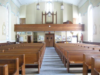 View from the front of the church.