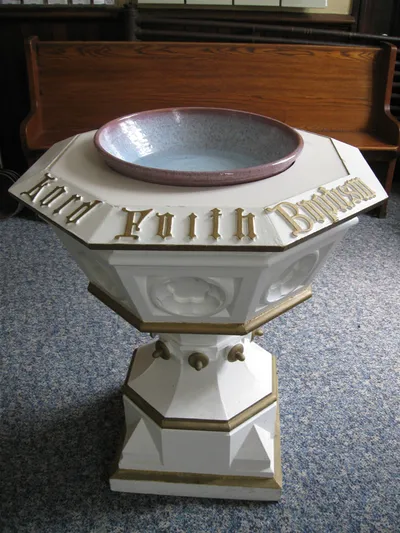 Baptismal font.